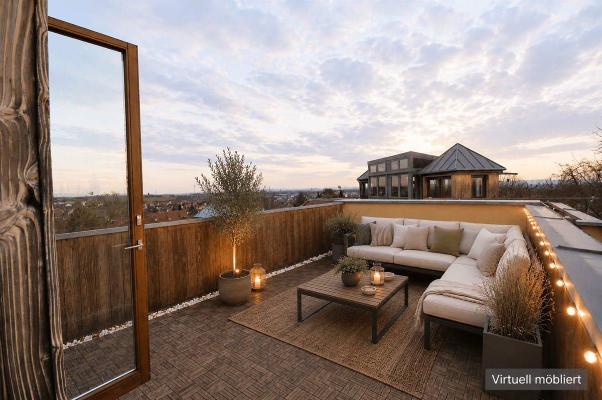 Große 2-Zi.-Whg. mit traumhafter Dachterrasse in Stuttgart-Stammheim – 70439 Stuttgart – Bild 1 von 9