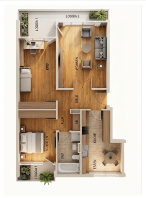 Balkon mit Wasserblick - 3 Zimmer mit Tageslichtbad, EBK inkl. Stellplatz - aktuell vermietet – 10317 Berlin – Vorschaubild 2