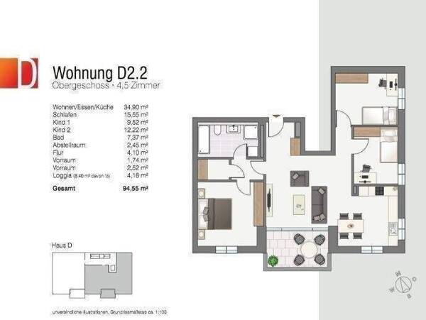 Etagenwohnung in 78259 Mühlhausen-Ehingen mit 94,55 m² kaufen