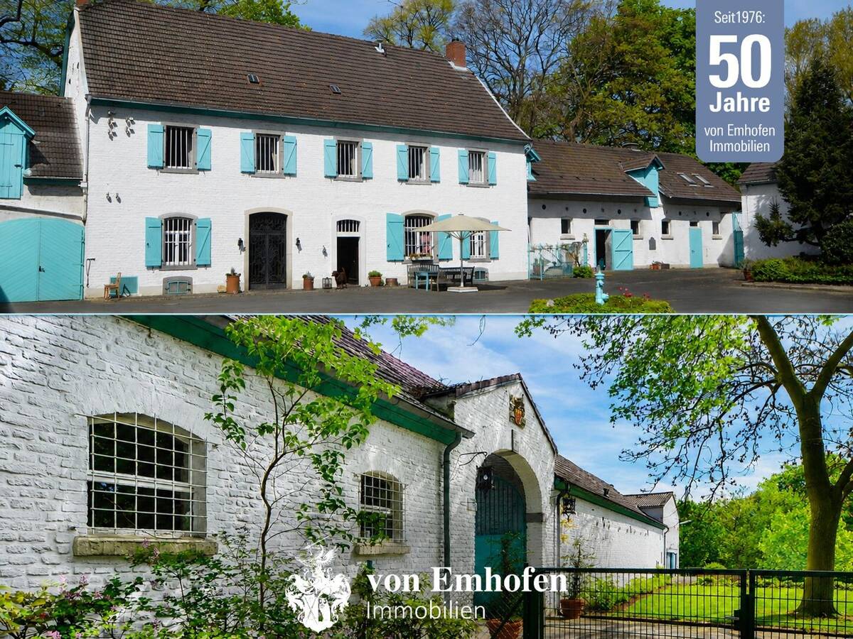 Barocker Gutshof v. 1766 Köln-Rondorf -2.600 m² Wohnnutzfl. 2 Hektar Land - + 4 freistehende EFHs – 50997 Köln – Bild 1 von 9