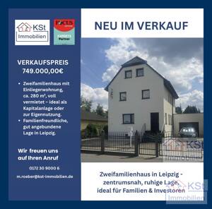 Zweifamilienhaus in Leipzig - zentrumsnah, ruhige Lage, ideal für Familien & Investoren – 4158 Leipzig – Vorschaubild 1