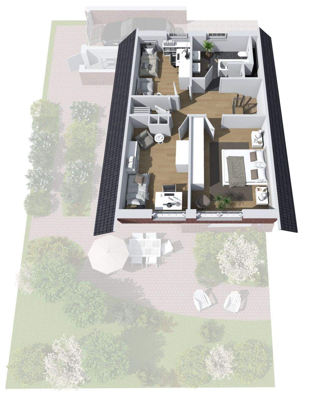 Behagliches Wohnhaus - Haushälfte - mit 121 m² Wohnfläche und einem Carport mit gemauertem Abstellschuppen in Oldenburg / Eversten – Oldenburg – Vorschaubild 9