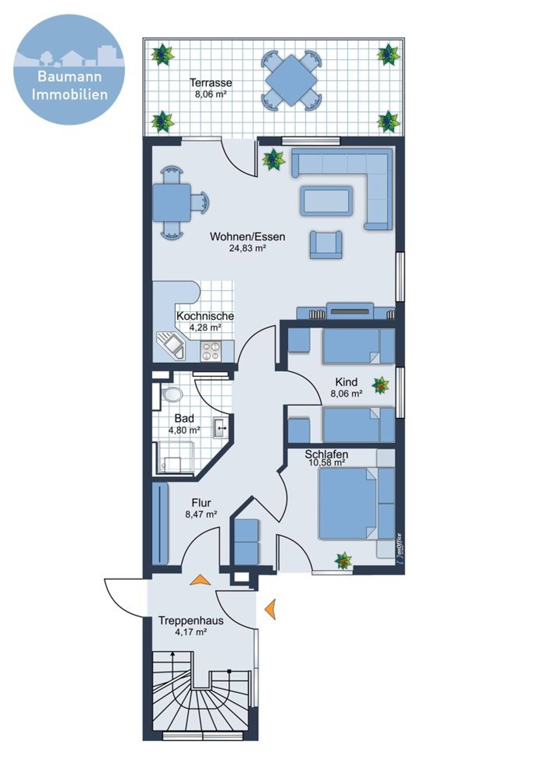 Terrassenwohnung in 27476 Cuxhaven / Duhnen mit 71,71 m² kaufen