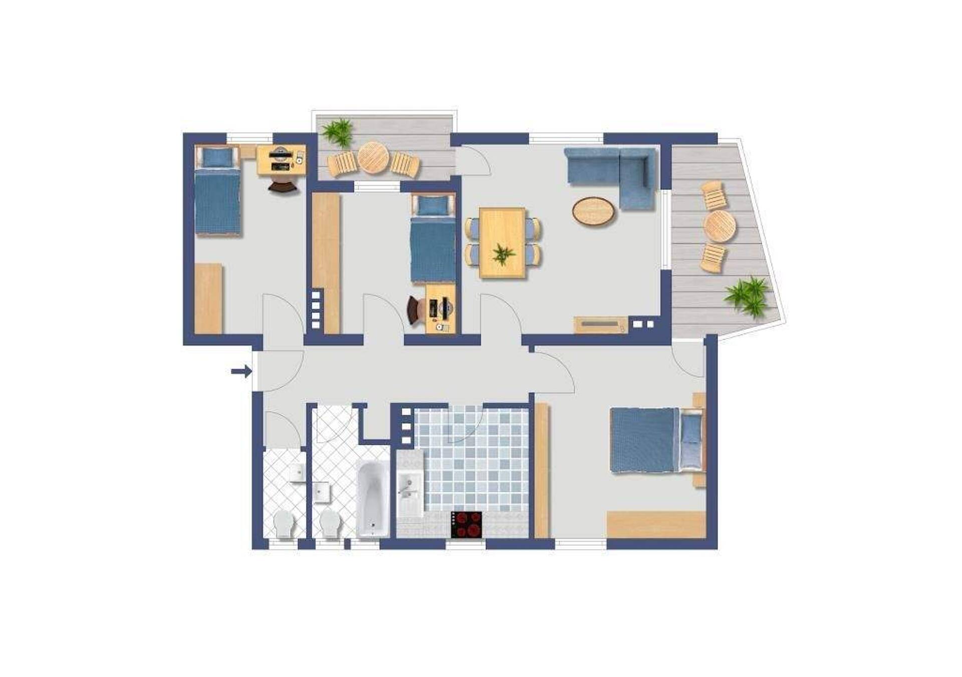 Etagenwohnung in 51149 Köln mit 82 m² kaufen