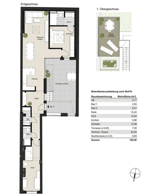 Exklusive Neubauwohnung im Kwartier Latäng: Großzügiges Wohnen mit Terrasse & Dachterrasse! WE7 – 50674 Köln – Vorschaubild 3