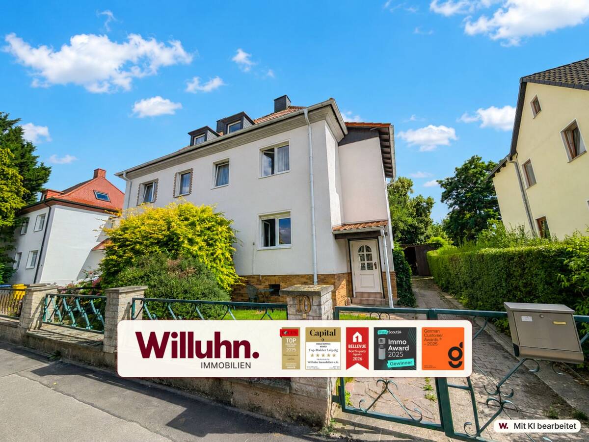 Charmante DHH mit ruhigem Garten, Terrasse und Garage | Gäste-WC | Vollunterkellert – 4357 Leipzig – Bild 1 von 9