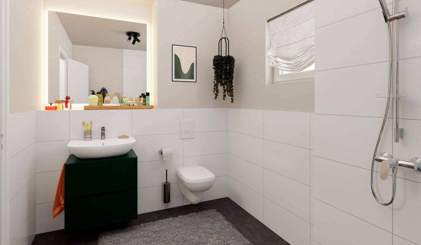 Reihenhaus im Effizienzhaus-Standard-55 mit Terrasse, Dachterrasse und zwei PKW-Stellplätze – Zossen – Vorschaubild 4