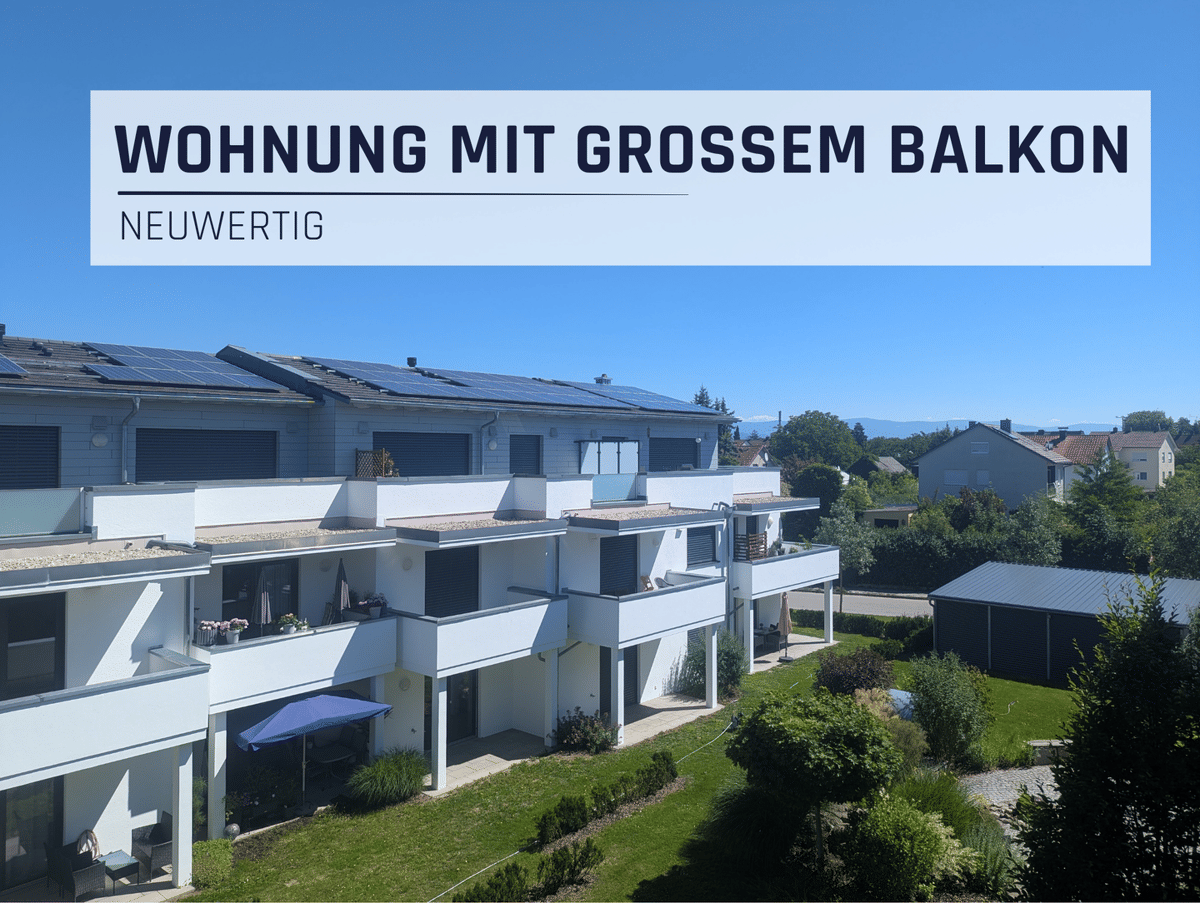 KFW Energieeffizienzhaus! Neuwertige 2-Zimmer Etagenwohnung mit großem Balkon! – 94315 Straubing – Bild 1 von 9