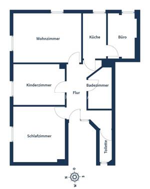 Gepflegte 4 Zimmer in Heilbronn: Altbaucharme mit klarem Schnitt – 74072 Heilbronn – Vorschaubild 9