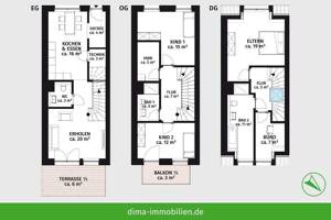 KfW-40-Townhouse mit QNG! Familien-Wohntraum im ruhigen Innenhof mit vielen Highlights. – 4179 Leipzig – Vorschaubild 2