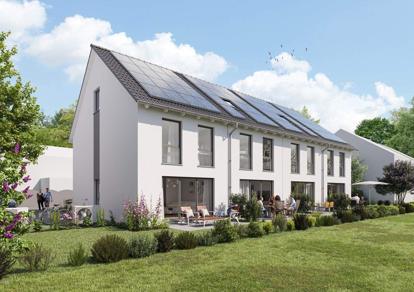 Modernes Reihenendhaus im KfW 40-Standard inkl. Keller in der beliebten Heimstätten-Siedlung – Darmstadt – Bild 1 von 9