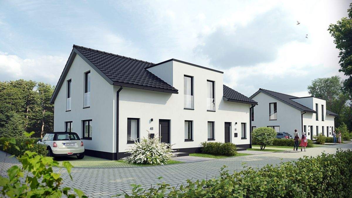 Attraktiver Neubau: DHH mit schönem Sonnengarten! Provisionsfrei! – Sassenberg – Bild 1 von 8