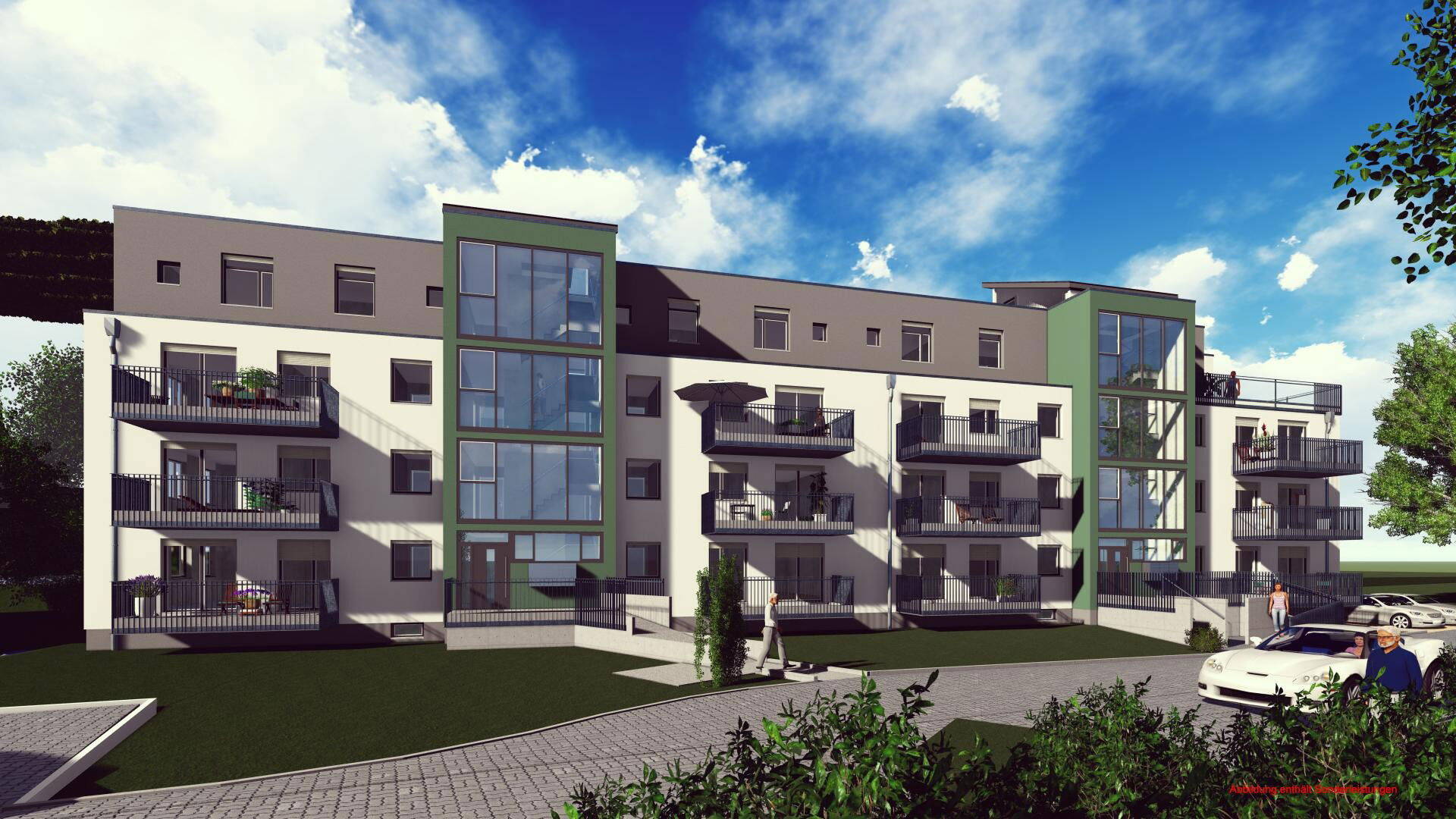 Helle und moderne Wohnatmosphäre in einer 3-Zimmer Wohnung mit Balkon