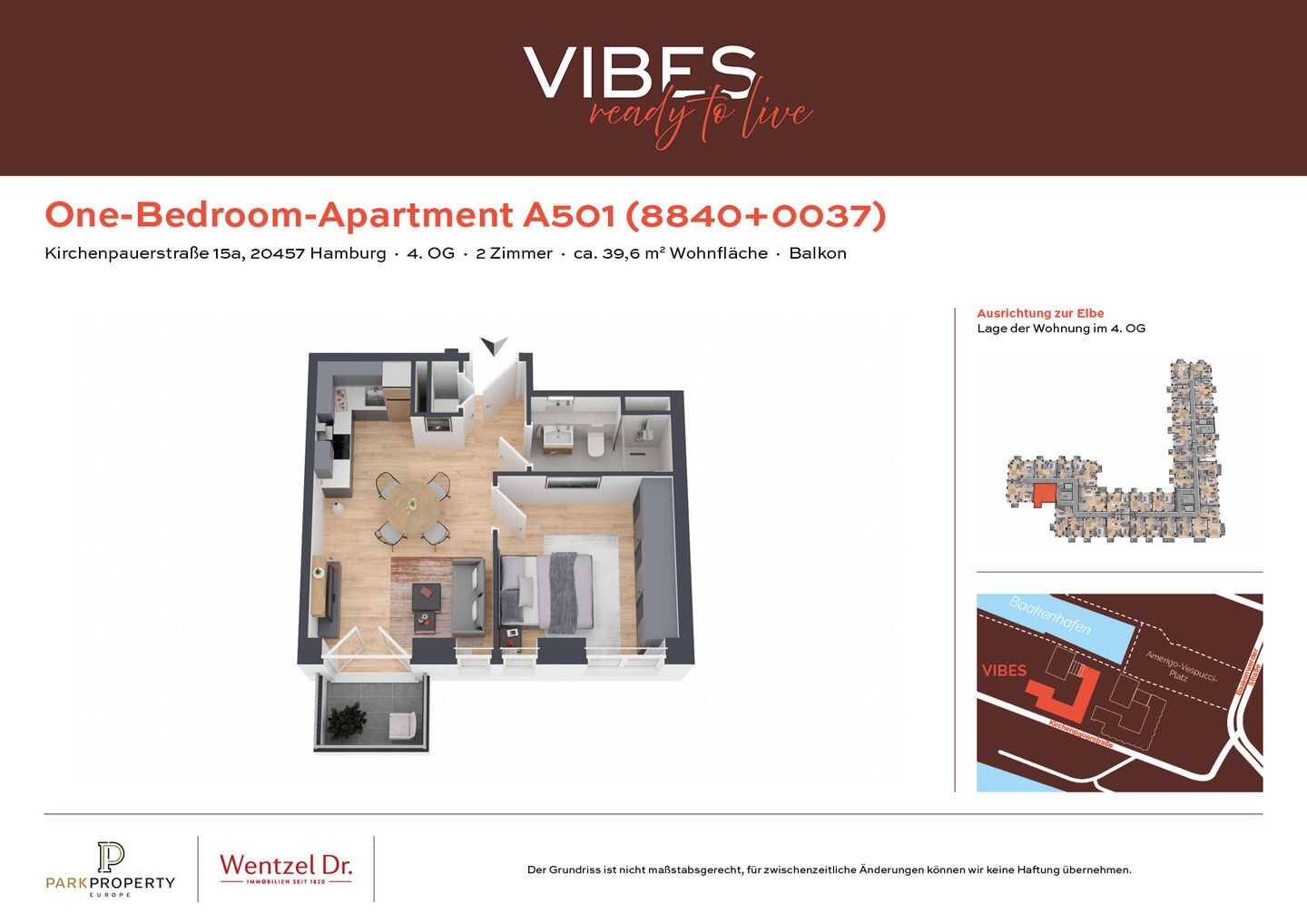 Exklusive 2-Zimmerwohnung am Baakenhafen - Wentzel Dr. – Hamburg – Vorschaubild 3