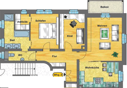 ! Eigennutzer aufgepasst ! Attraktive 3 Zi.Wohnung mit Balkon, Fußbodenheizung und Parkettboden ! – Dresden – Vorschaubild 4