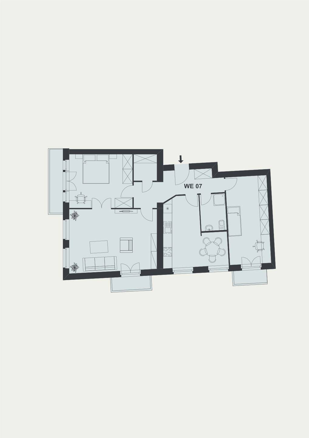 Schöne bezugsfreie 3-Zimmer-Altbauwohnung mit 3 Balkonen und charmanten Altbaudetails! – Berlin – Vorschaubild 2