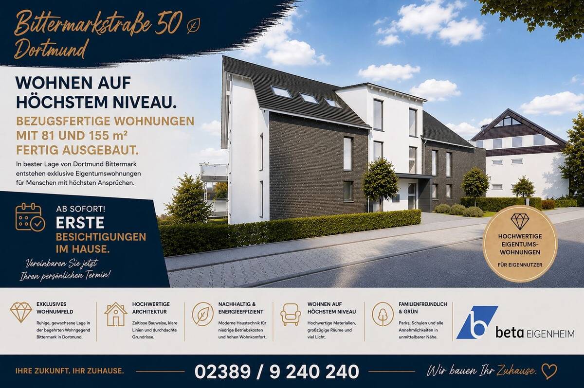 Exklusive Dachgeschosswohnung im Dortmund Süden – 44229 Dortmund – Bild 1 von 9