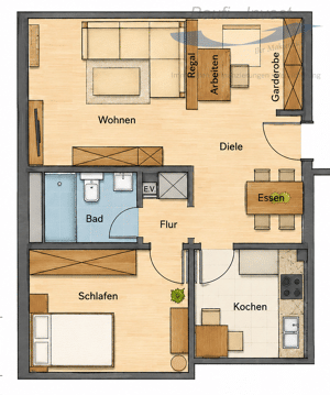 + + + HÜBSCHE, 2-ZIMMER-SINGLE Wohnung mit neuem WANNENBAD + + + – 47228 Duisburg – Vorschaubild 2
