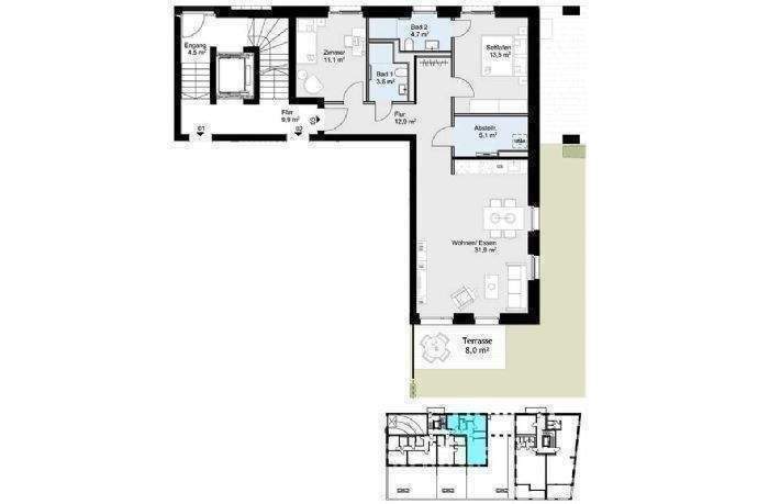 Terrassenwohnung direkt an der Schlei! – Schleswig – Vorschaubild 4