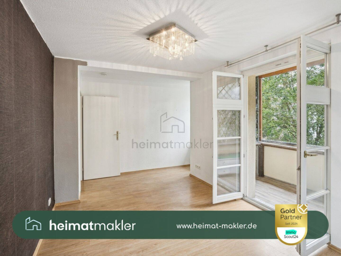 Optimal geschnitten mit Loggia ins Grüne - 2-Raum-Wohnung mit Potenzial
