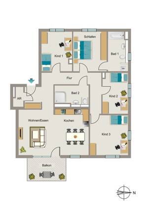 Bezugsfertige Neubauwohnung mit barrierearmer und gehobener Ausstattung – 44795 Bochum – Vorschaubild 2
