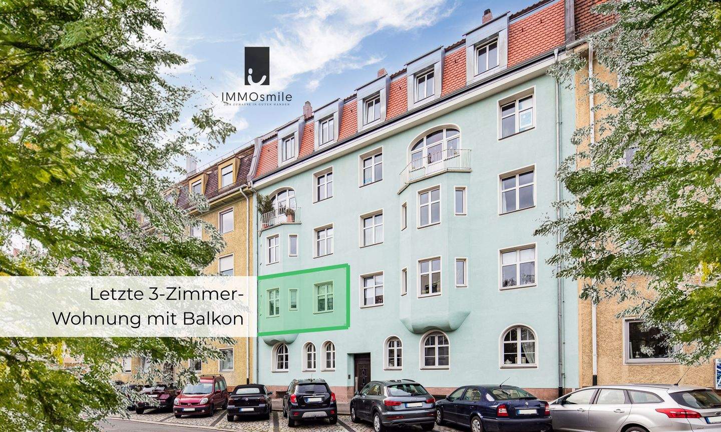 Vermietete 3-Zimmer Whg. am Stadtpark mit Westbalkon – Nürnberg – Bild 1 von 8