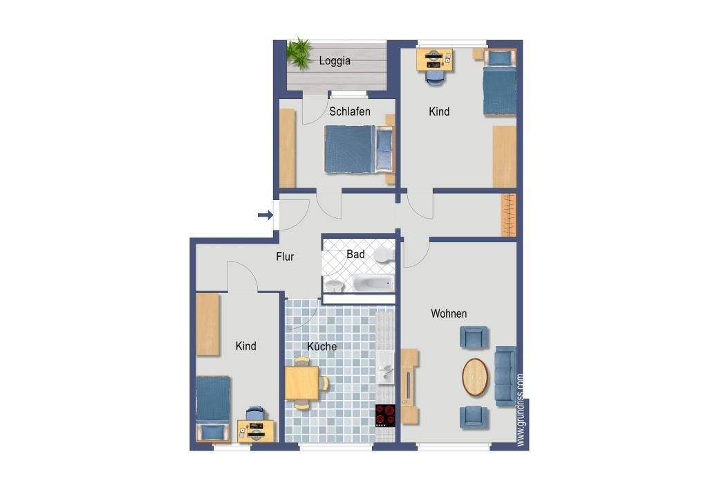 Köpenick: Vermietete Wohnung zur Kapitalanlage 4 Zimmer + Balkon – Berlin – Vorschaubild 3