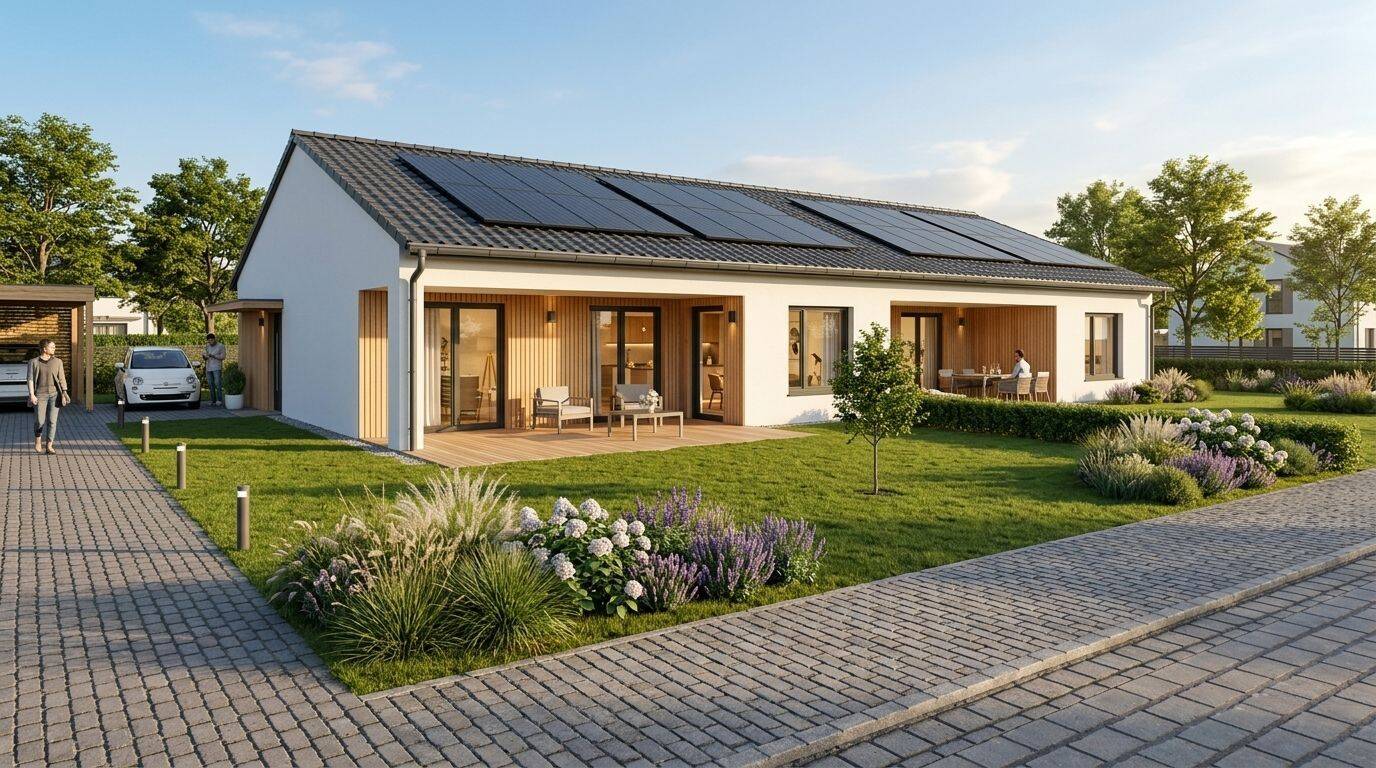 Letzter Bauabschnitt im Wacholderweg I Ebenerdiges "Tiny-Doppelhaus" mit 3-Zimmern und ca. 73 m² in beliebter Wohnlage