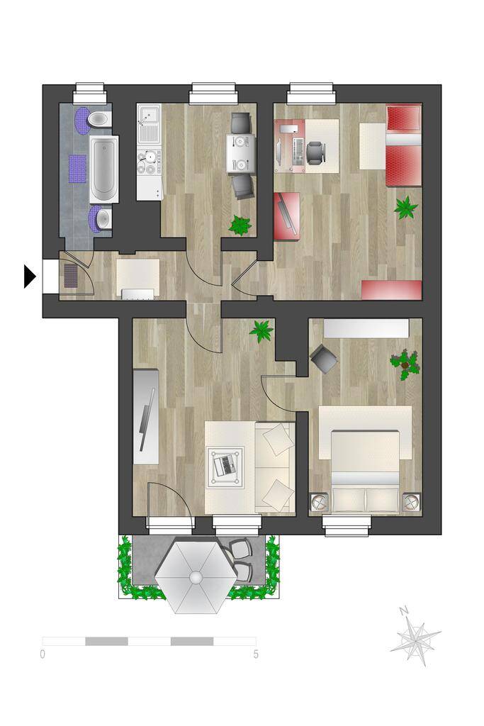Wunderschöne Erdgeschosswohnung mit Balkon – Chemnitz – Vorschaubild 5