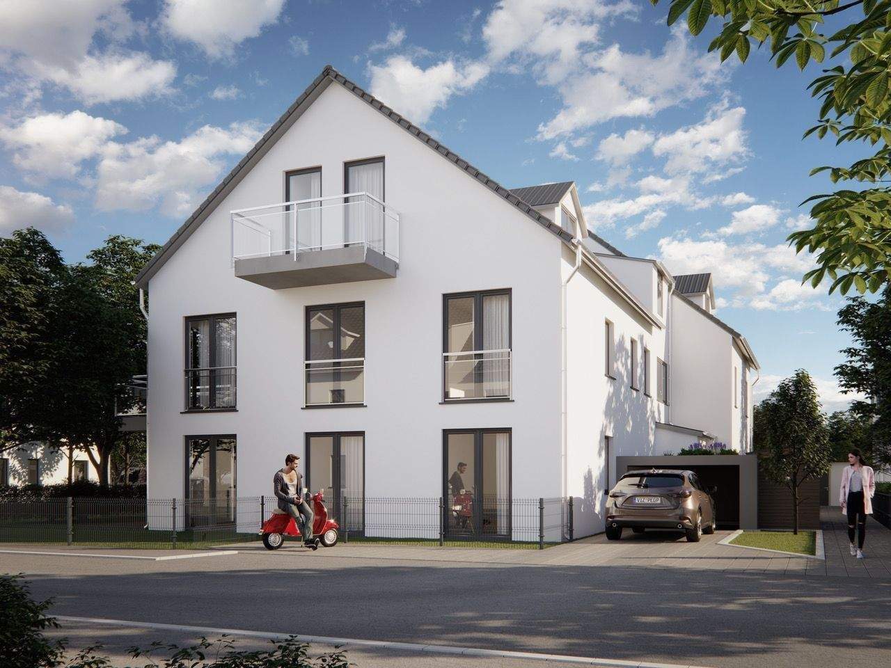 3 ZKB Neubau in Augsburg Haunstetten mit Balkon 57,36 m2 – Augsburg – Vorschaubild 2