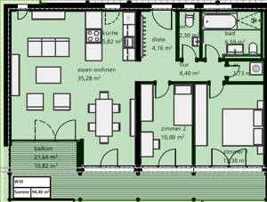 Grüner Wohnen in Singen - Moderne 3 Zimmer Stadtwohnung – 78224 Singen (Hohentwiel) – Vorschaubild 7