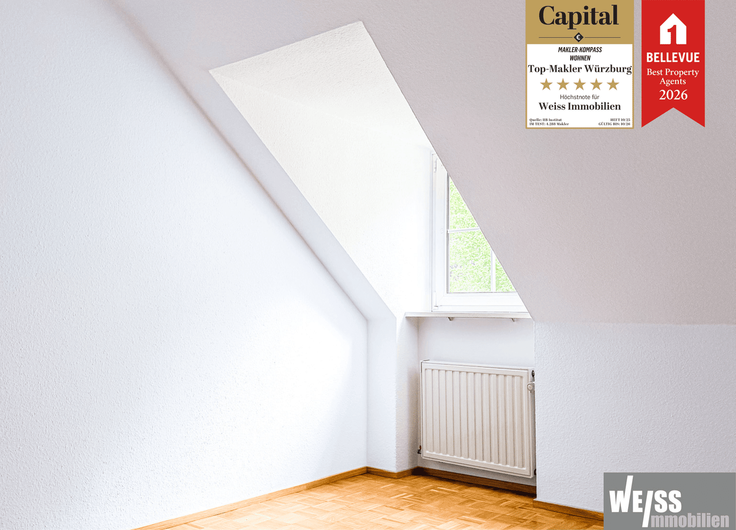 Traumhafte Dachgeschosswohnung mit Balkon, Loggia und großzügigem Wohnkomfort