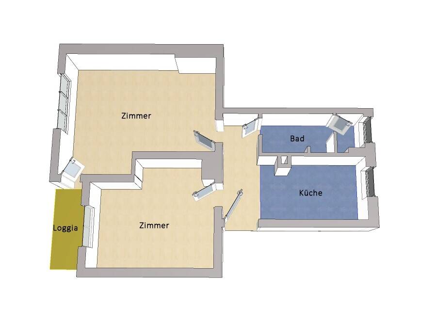 IMMOBERLIN.DE - 2022 exquisit sanierte Wohnung mit Südloggia zwischen Preußenpark & Olivaer Platz – Berlin – Vorschaubild 7