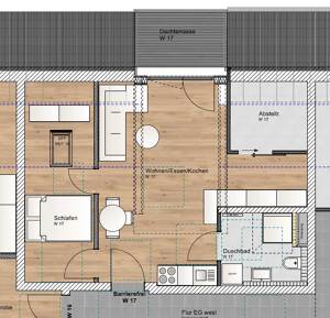 2 Zimmer DG Wohnung mit Norddachterrasse