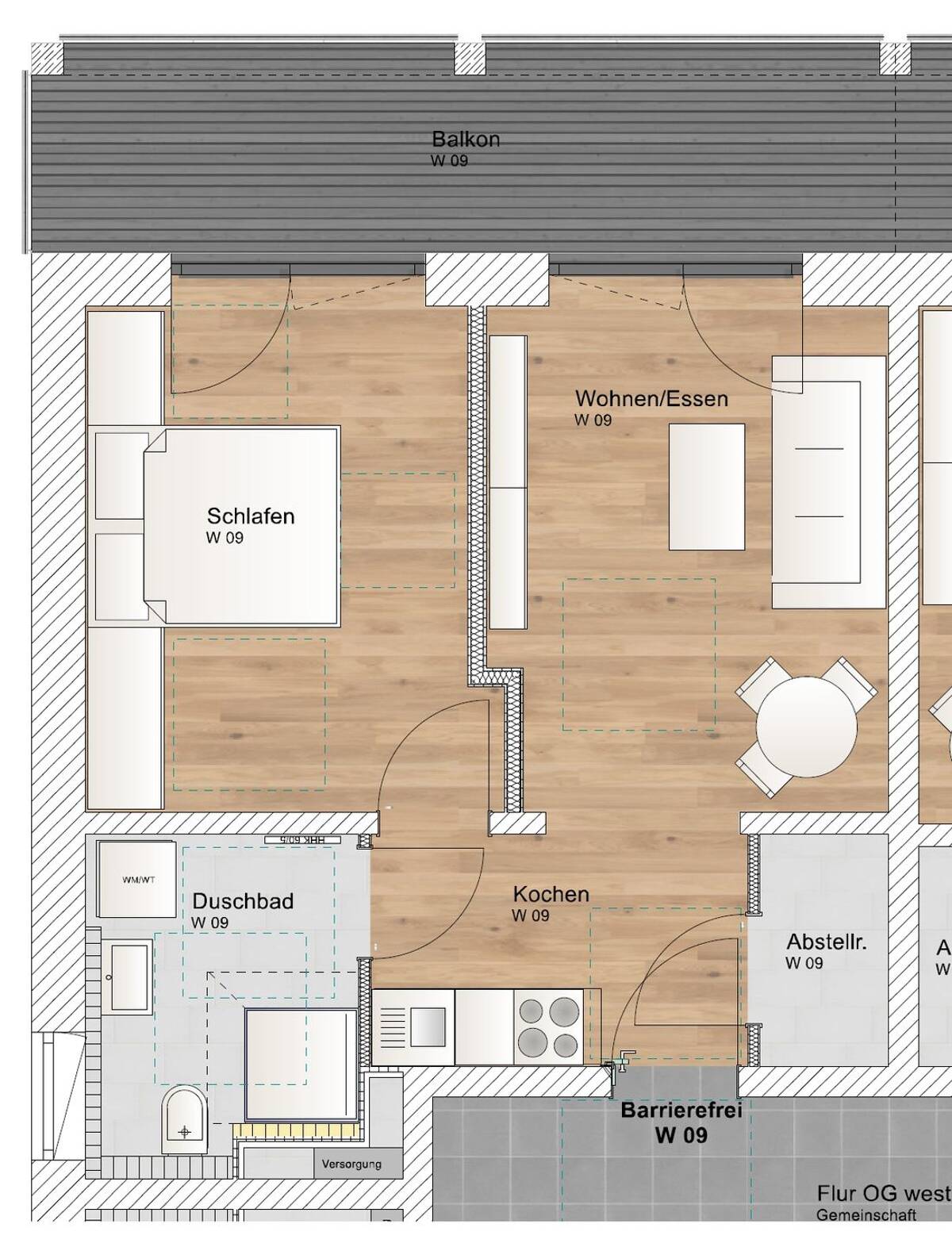 2 Zimmer Wohnung mit Nordbalkon – 85748 Garching bei München – Bild 1 von 9