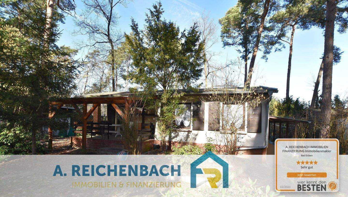 Freizeitbungalow auf Eigentumsland in der Waldsiedlung Wellaune zu verkaufen! – Zschepplin – Bild 1 von 9