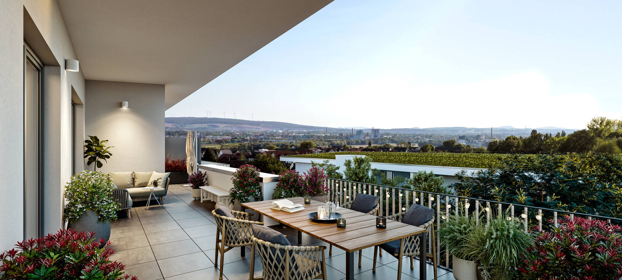 Klimatisiertes Penthouse mit Blick auf Stadt & Herkules, inkl. TG-Stellplätzen & Wallbox, Kassel