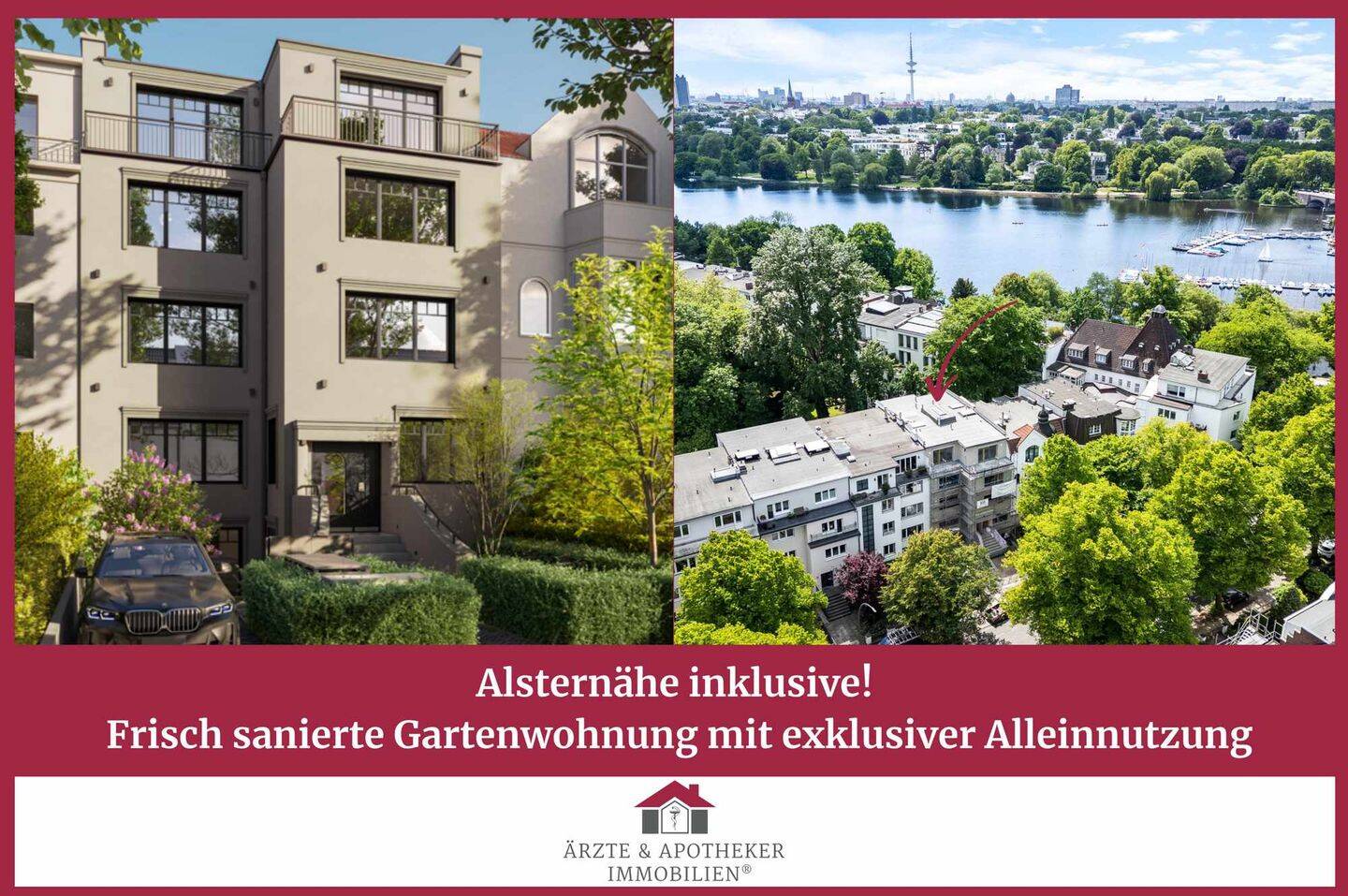 Alsternähe inklusive! Frisch sanierte Gartenwohnung mit exklusiver Alleinnutzung – Hamburg – Bild 1 von 9