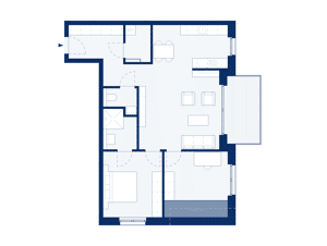 3-Zimmer-Wohnung im 1.OG mit offenem Wohn-Essbereich - Balkon zur Parkseite (D08) – 53129 Bonn – Vorschaubild 2