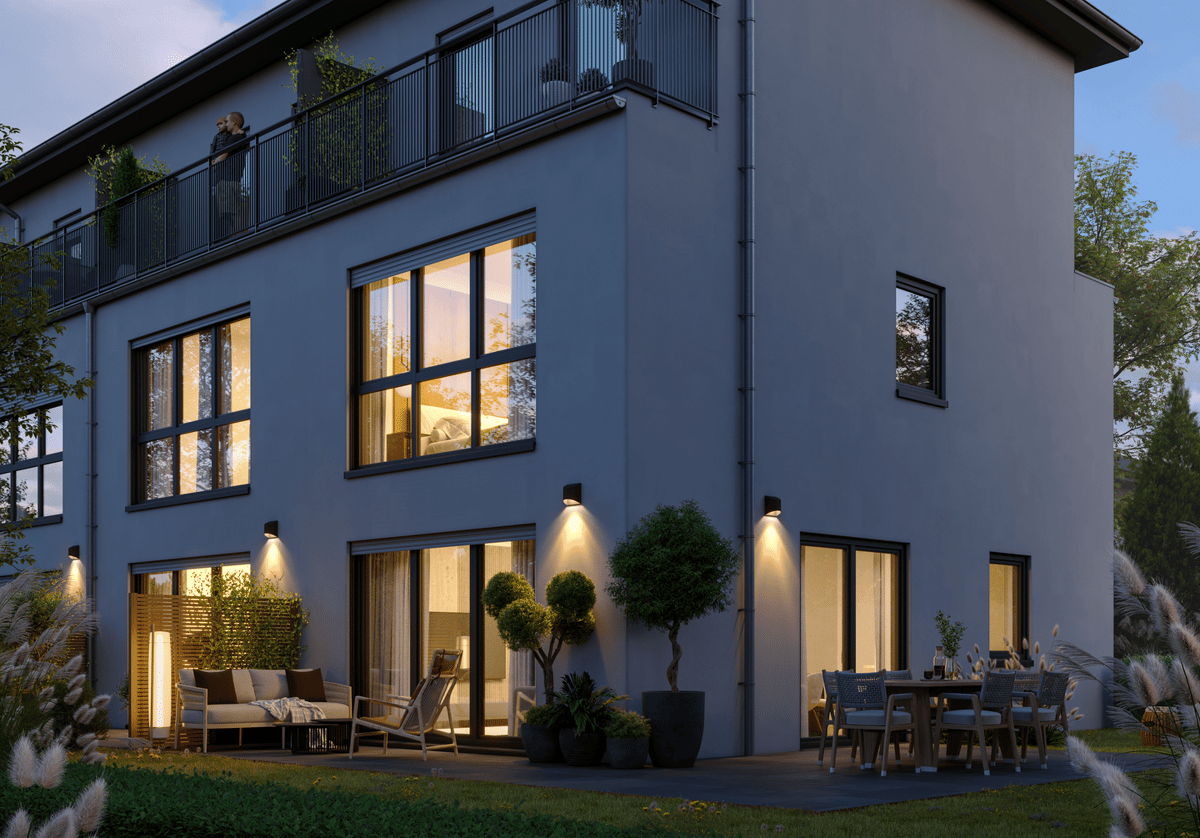 Courtagefrei & effizient: Neubau-Mittelreihenhaus mit Dachterrasse & Carport in Hamburg-Meiendorf – 22145 Hamburg – Bild 1 von 9