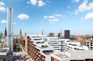 Lichtdurchflutetes Apartment mit Elbblick und begrüntem Innenhof // Erstbezug mit Community-Features