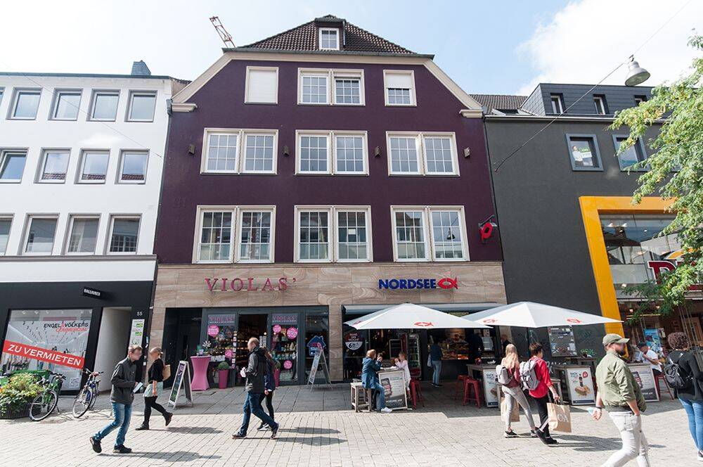 2-Zimmer-Wohnung in der Fußgängerzone