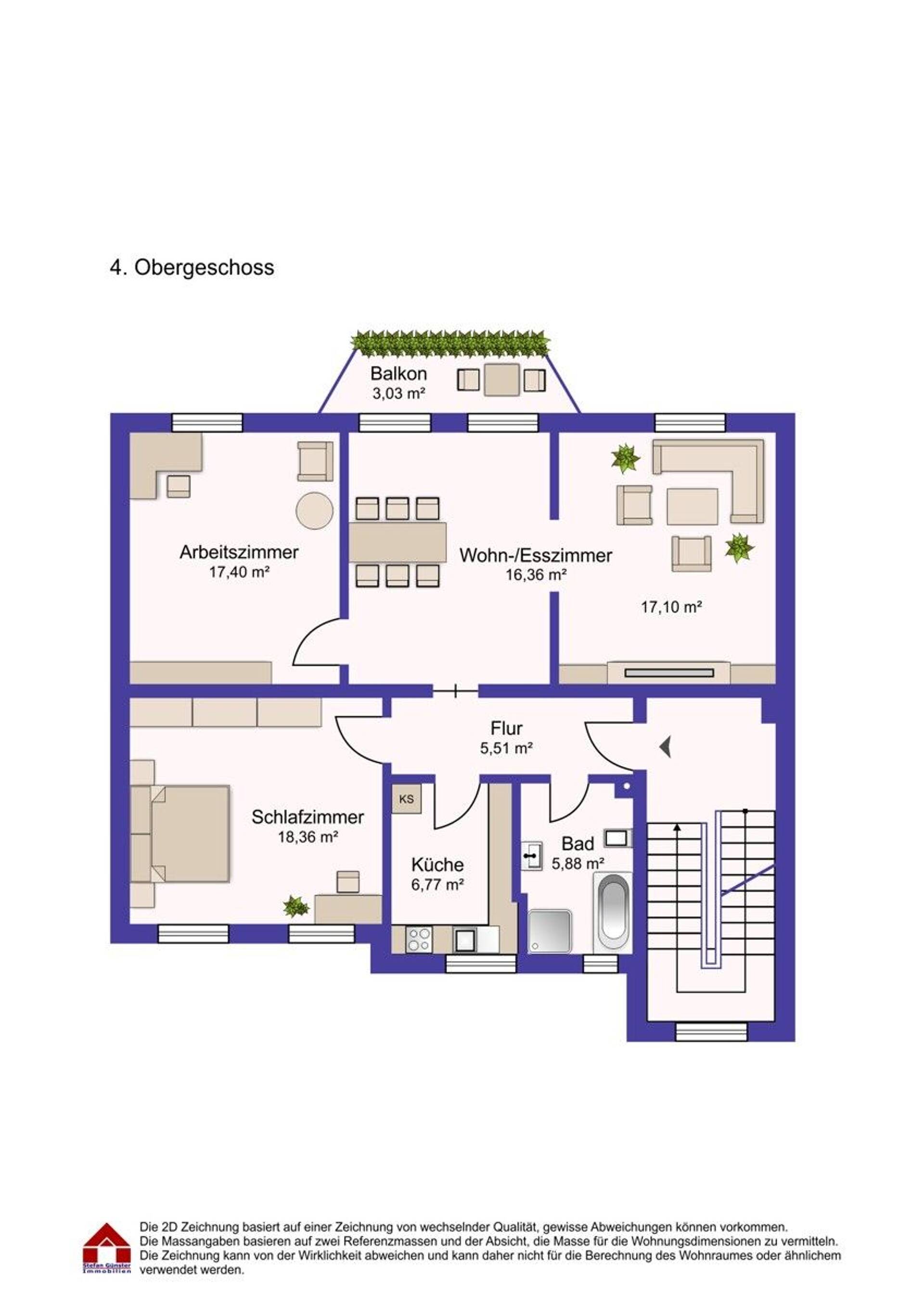 Etagenwohnung in 50672 Köln mit 89 m² kaufen
