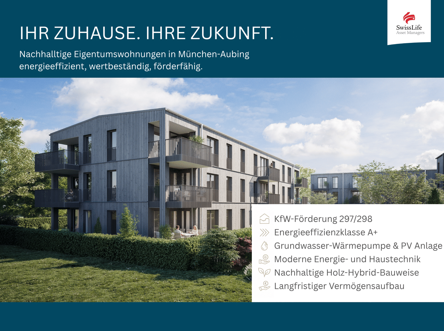 CUBIO | 3-Zi. Familienwohnung mit Loggia | 2. OG | EH40 | München-Aubing – München – Vorschaubild 5