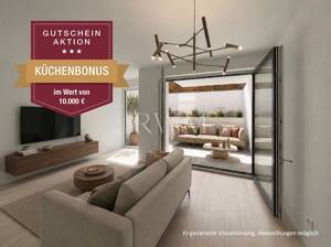 DEGRESSIVE AfA 5% - Zentral gelegene 2,5-Zimmer-Neubau-Wohnung mit Terrasse & Garage in Feuerbach