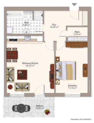 Große 2-Raumwohnung inkl. EBK und Balkon ab 01.08.2026 frei ! – 39110 Magdeburg – Vorschaubild 9
