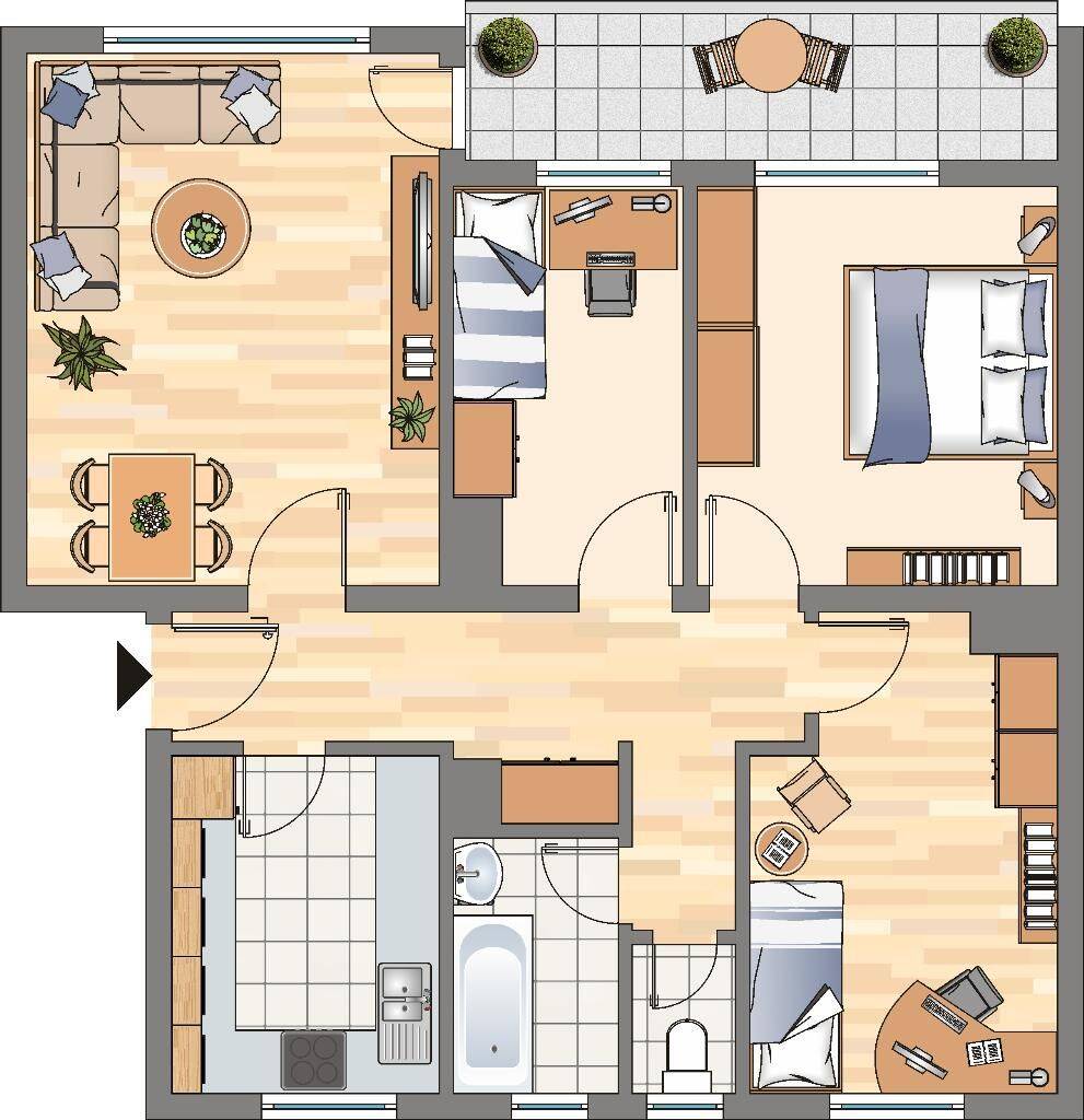 4-Zimmer-Wohnung in Dortmund Wickede – Dortmund – Vorschaubild 2