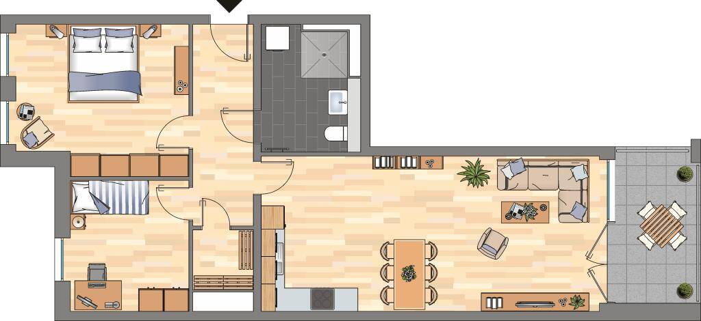 3-Zimmer-NEUBAUWOHNUNG in Essen Südviertel – Essen – Vorschaubild 9
