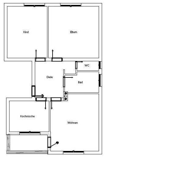 Aufgepasst! kleine 3-Zimmer-Wohnung mit Balkon in MG Bonnenbroich - Geneicken – Mönchengladbach – Vorschaubild 3
