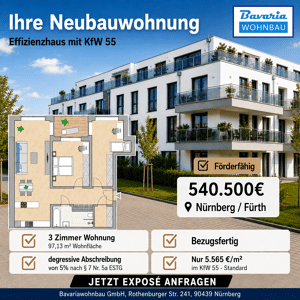 KOMPAKTE 3-ZIMMERWOHNUNG MIT BALKON / FÜR EIGENNUTZER ODER KAPITALANLEGER